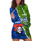 Custom Raiders And Knights Hoodie Dress Together Dynamic Style
