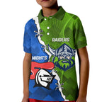 Custom Raiders And Knights Kid Polo Shirt Together Dynamic Style