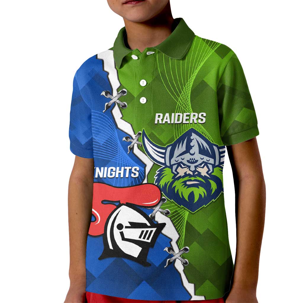Custom Raiders And Knights Kid Polo Shirt Together Dynamic Style