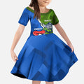 Custom Raiders And Knights Kid Short Sleeve Dress Together Dynamic Style