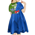 Custom Raiders And Knights Kid Short Sleeve Dress Together Dynamic Style