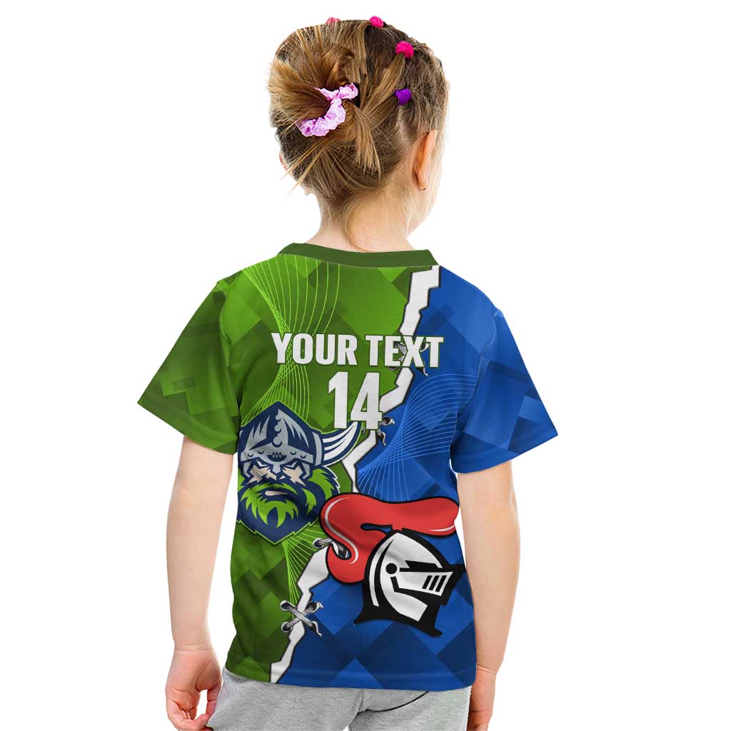 Custom Raiders And Knights Kid T Shirt Together Dynamic Style