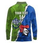 Custom Raiders And Knights Long Sleeve Polo Shirt Together Dynamic Style
