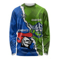 Custom Raiders And Knights Long Sleeve Shirt Together Dynamic Style