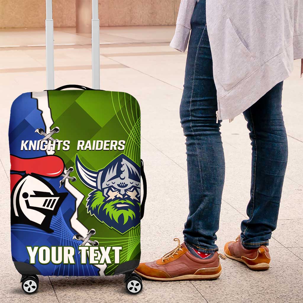 Custom Raiders And Knights Luggage Cover Together Dynamic Style