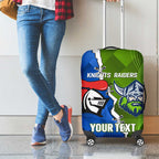Custom Raiders And Knights Luggage Cover Together Dynamic Style