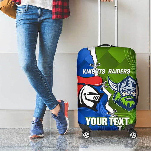 Custom Raiders And Knights Luggage Cover Together Dynamic Style