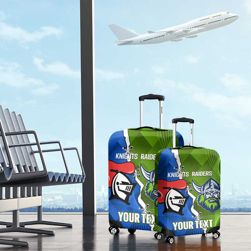Custom Raiders And Knights Luggage Cover Together Dynamic Style