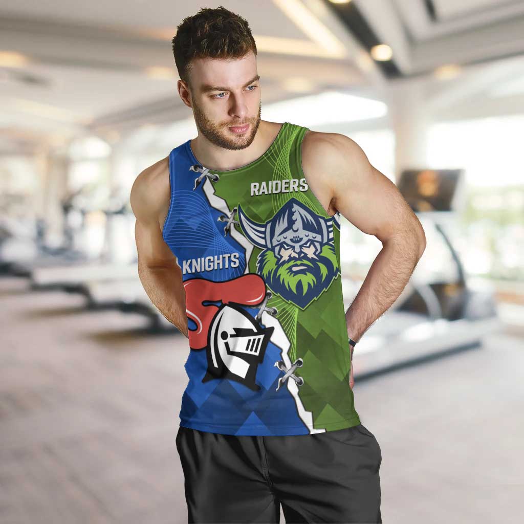 Custom Raiders And Knights Men Tank Top Together Dynamic Style