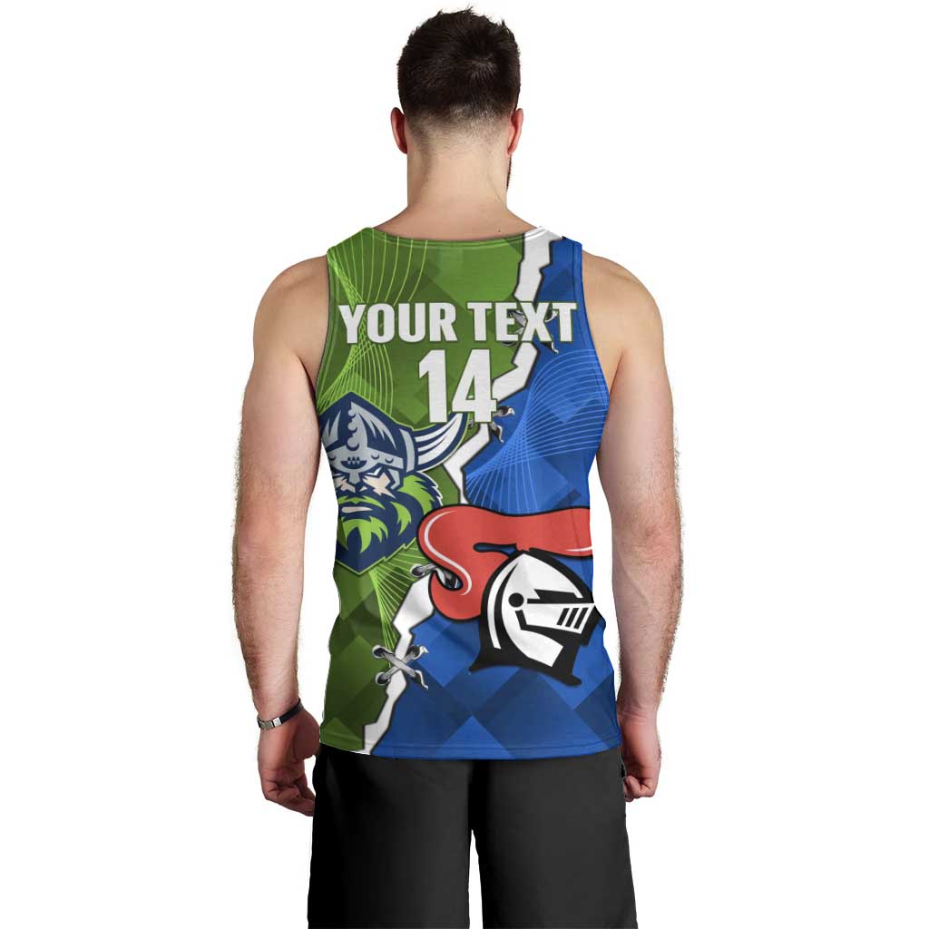 Custom Raiders And Knights Men Tank Top Together Dynamic Style
