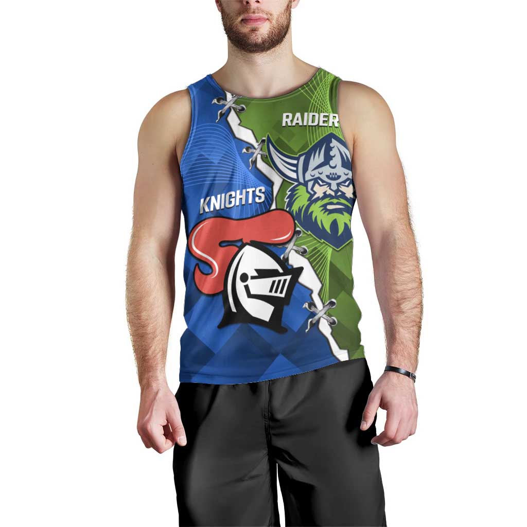 Custom Raiders And Knights Men Tank Top Together Dynamic Style