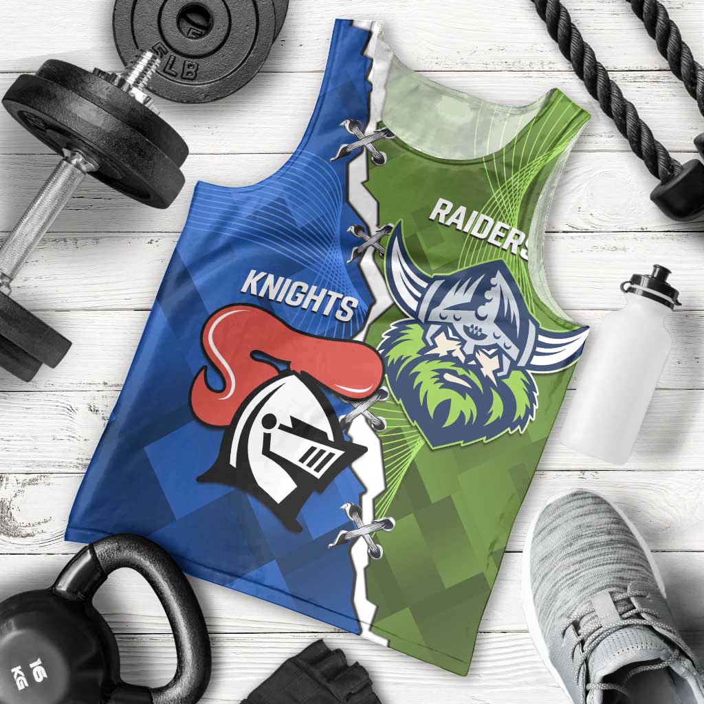 Custom Raiders And Knights Men Tank Top Together Dynamic Style