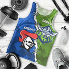 Custom Raiders And Knights Men Tank Top Together Dynamic Style