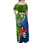 Custom Raiders And Knights Off Shoulder Maxi Dress Together Dynamic Style