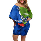 Custom Raiders And Knights Off Shoulder Short Dress Together Dynamic Style
