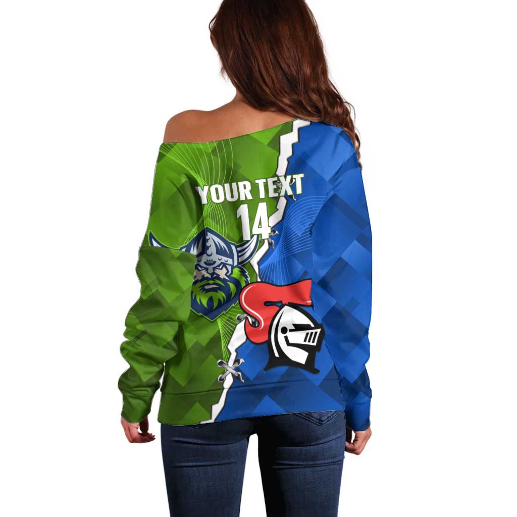 Custom Raiders And Knights Off Shoulder Sweater Together Dynamic Style