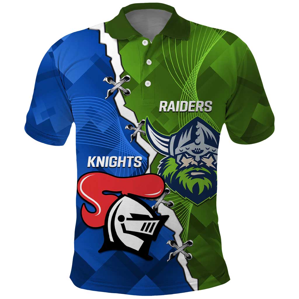 Custom Raiders And Knights Polo Shirt Together Dynamic Style