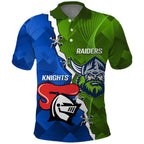 Custom Raiders And Knights Polo Shirt Together Dynamic Style
