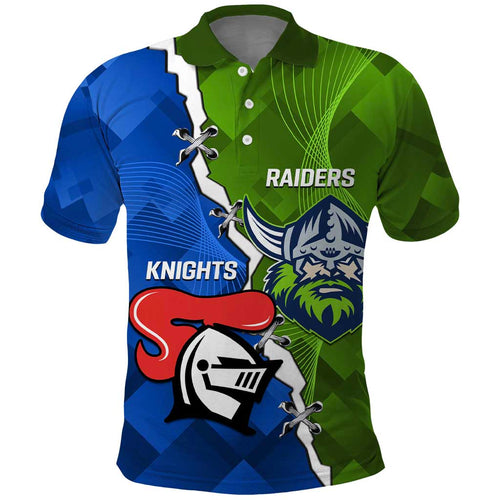 Custom Raiders And Knights Polo Shirt Together Dynamic Style
