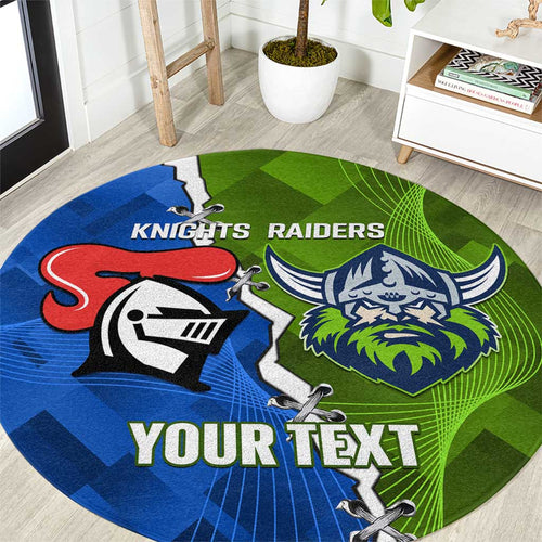 Custom Raiders And Knights Round Carpet Together Dynamic Style