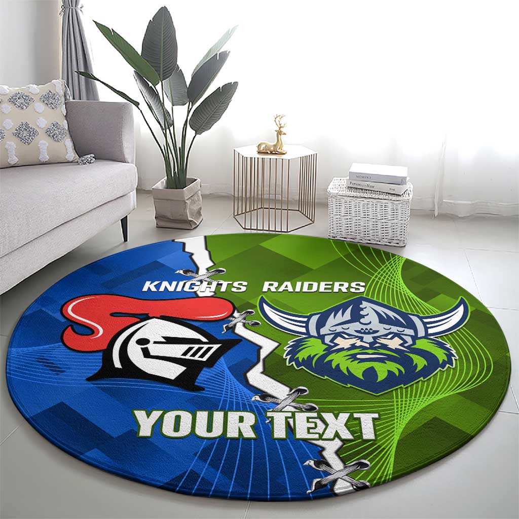 Custom Raiders And Knights Round Carpet Together Dynamic Style