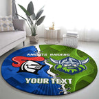Custom Raiders And Knights Round Carpet Together Dynamic Style