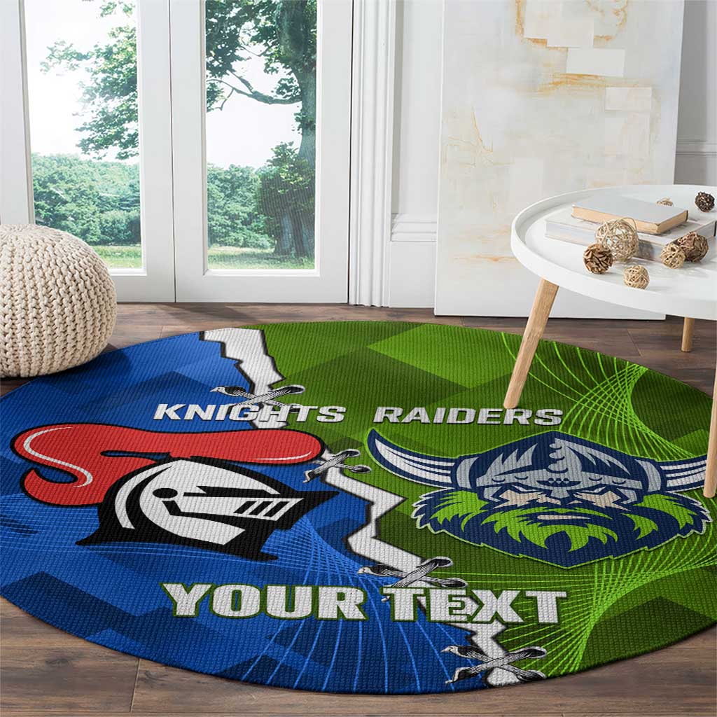 Custom Raiders And Knights Round Carpet Together Dynamic Style
