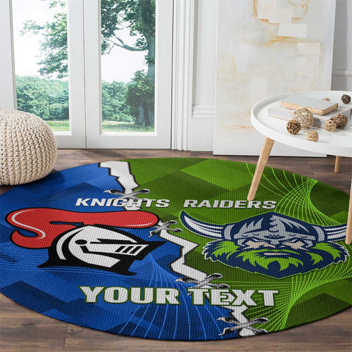 Custom Raiders And Knights Round Carpet Together Dynamic Style