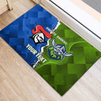 Custom Raiders And Knights Rubber Doormat Together Dynamic Style