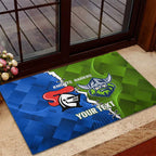 Custom Raiders And Knights Rubber Doormat Together Dynamic Style