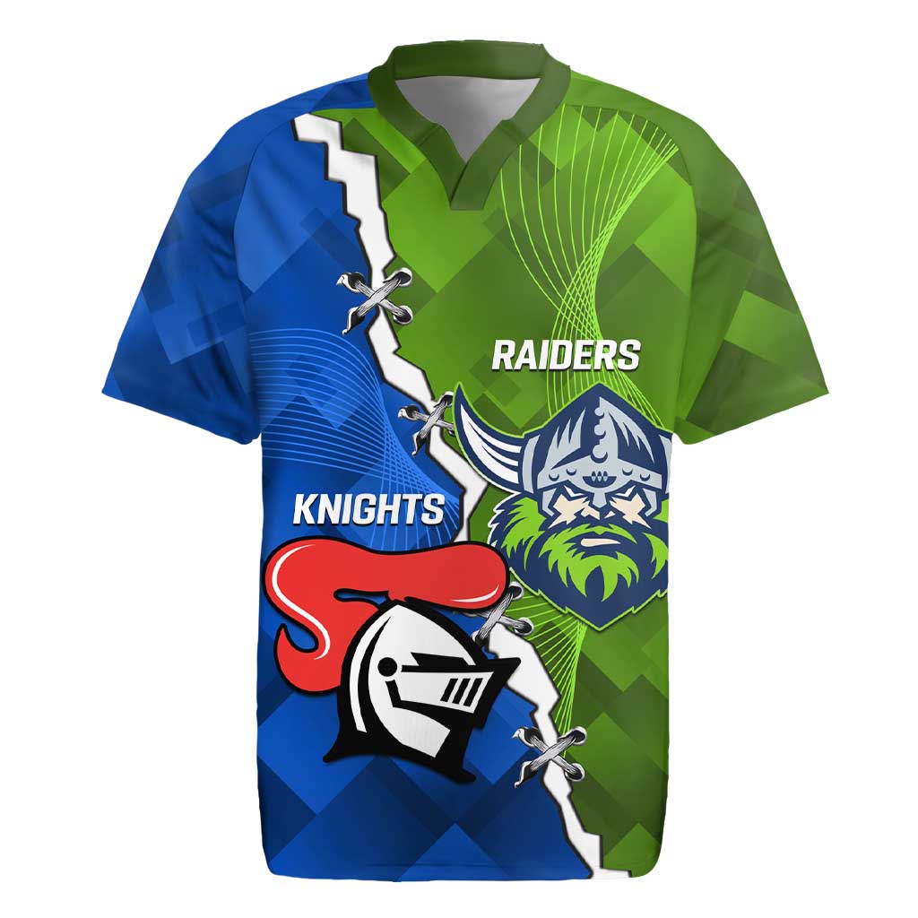 Custom Raiders And Knights Rugby Jersey Together Dynamic Style