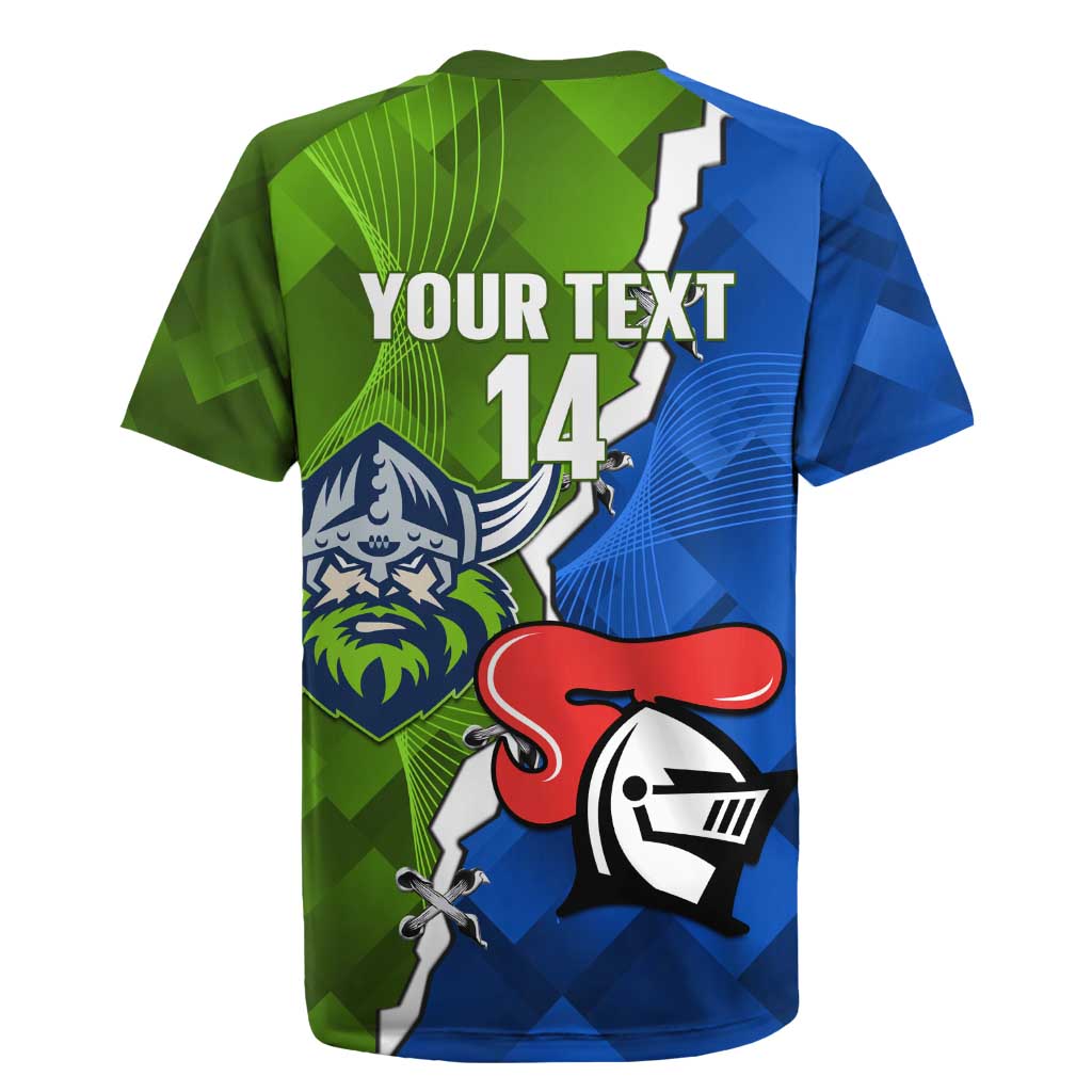 Custom Raiders And Knights Rugby Jersey Together Dynamic Style