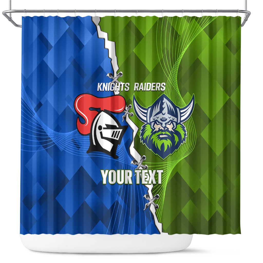 Custom Raiders And Knights Shower Curtain Together Dynamic Style