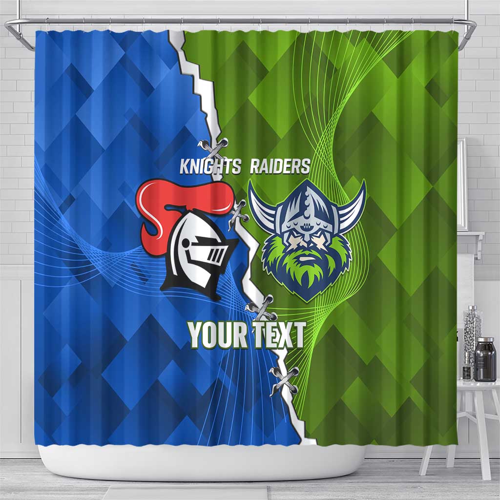 Custom Raiders And Knights Shower Curtain Together Dynamic Style