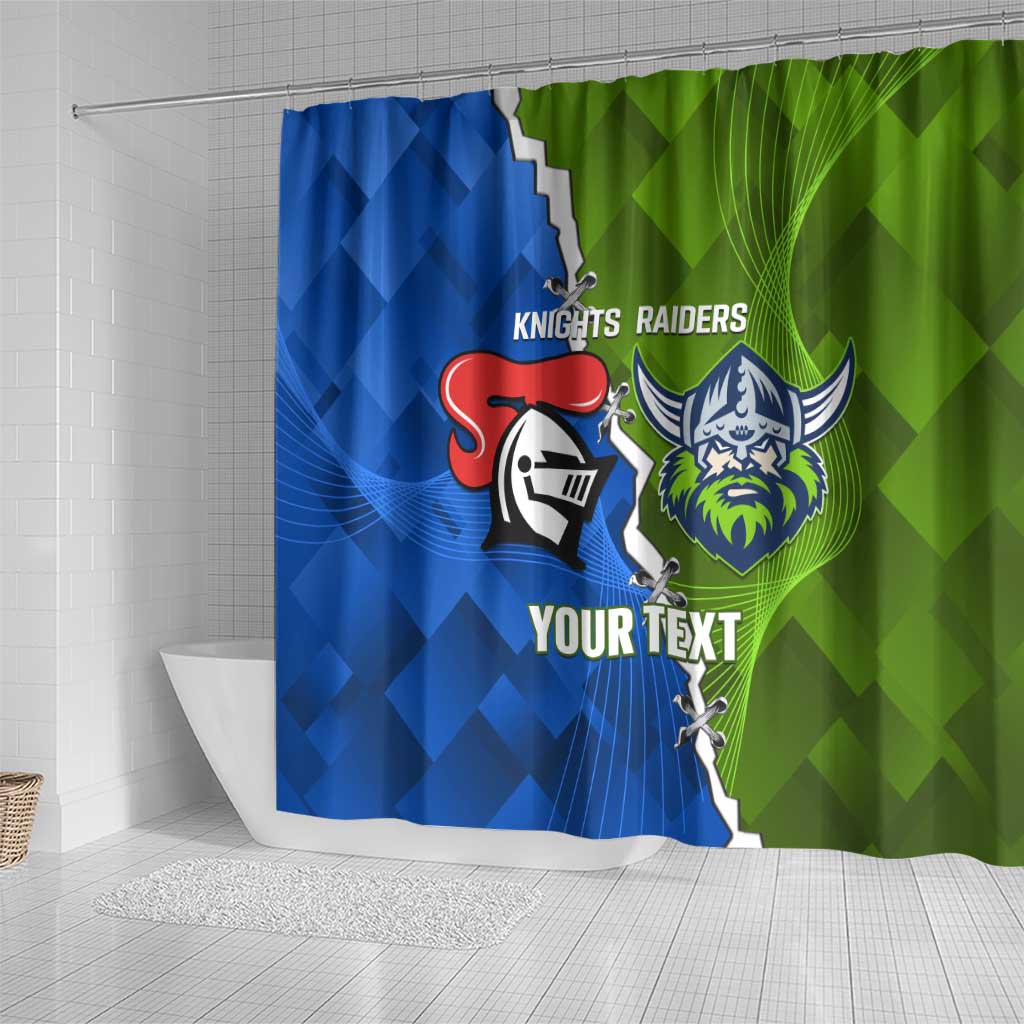 Custom Raiders And Knights Shower Curtain Together Dynamic Style