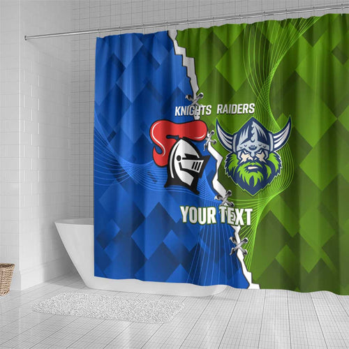 Custom Raiders And Knights Shower Curtain Together Dynamic Style