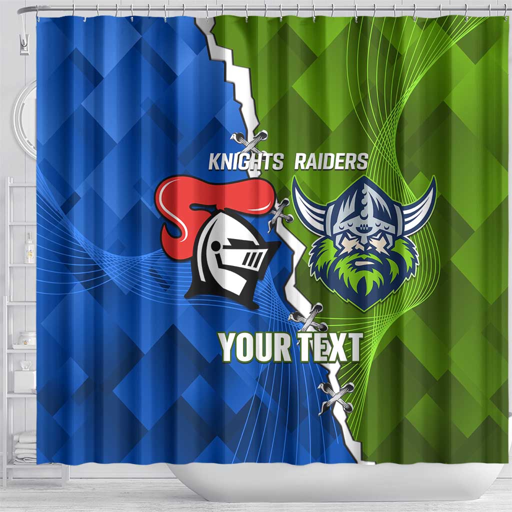 Custom Raiders And Knights Shower Curtain Together Dynamic Style
