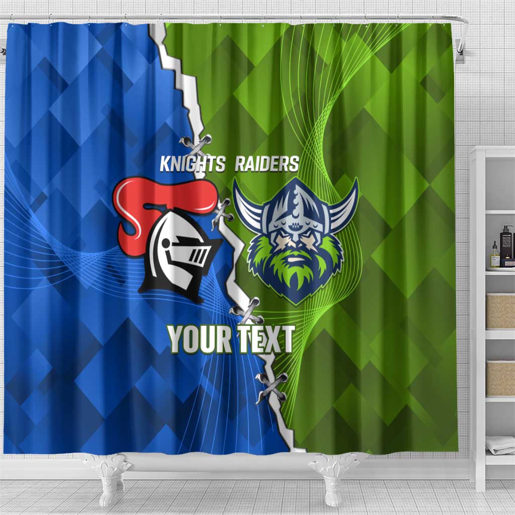 Custom Raiders And Knights Shower Curtain Together Dynamic Style