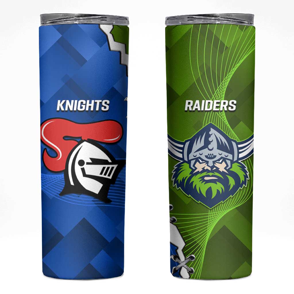 Custom Raiders And Knights Skinny Tumbler Together Dynamic Style