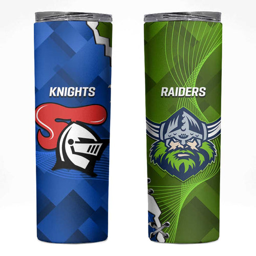 Custom Raiders And Knights Skinny Tumbler Together Dynamic Style