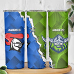 Custom Raiders And Knights Skinny Tumbler Together Dynamic Style