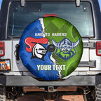 Custom Raiders And Knights Spare Tire Cover Together Dynamic Style