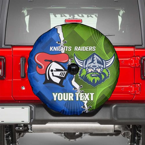 Custom Raiders And Knights Spare Tire Cover Together Dynamic Style