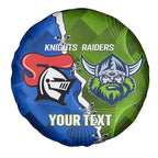 Custom Raiders And Knights Spare Tire Cover Together Dynamic Style