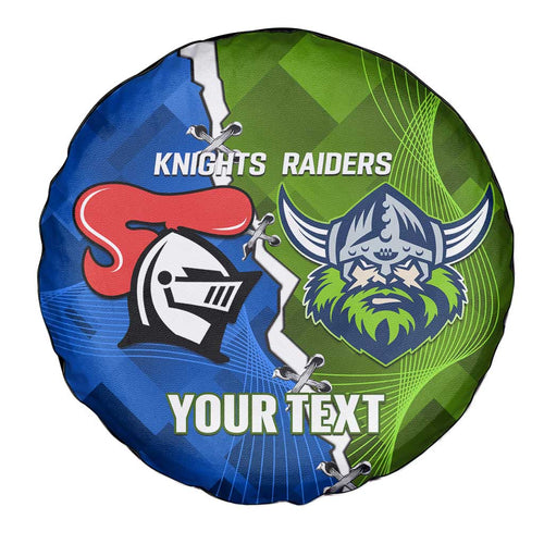 Custom Raiders And Knights Spare Tire Cover Together Dynamic Style