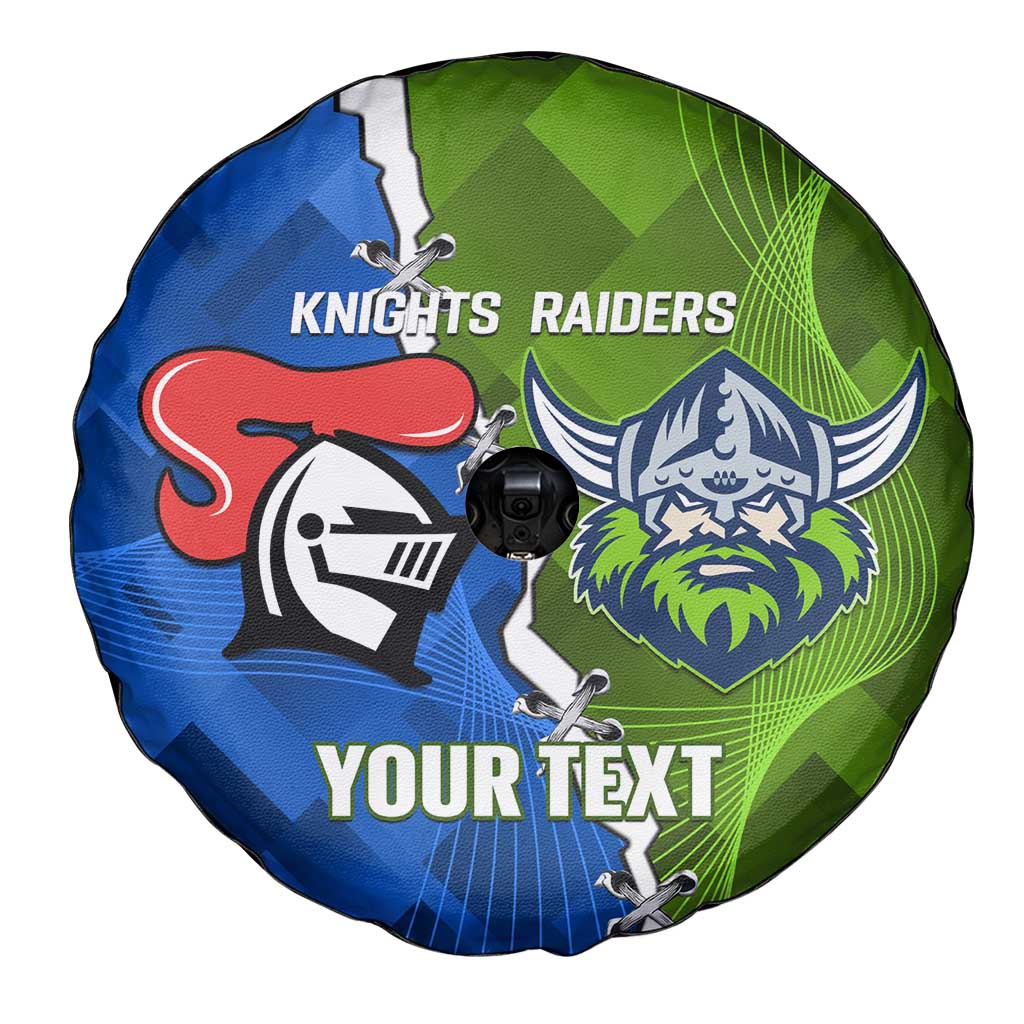 Custom Raiders And Knights Spare Tire Cover Together Dynamic Style