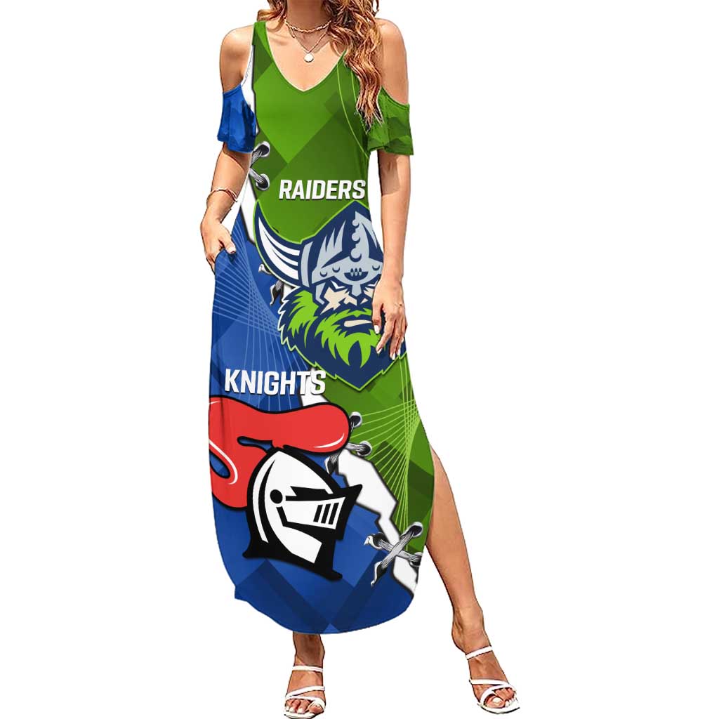 Custom Raiders And Knights Summer Maxi Dress Together Dynamic Style