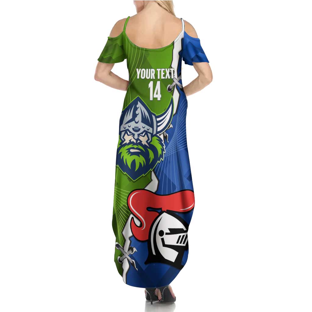 Custom Raiders And Knights Summer Maxi Dress Together Dynamic Style