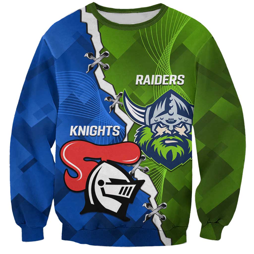 Custom Raiders And Knights Sweatshirt Together Dynamic Style