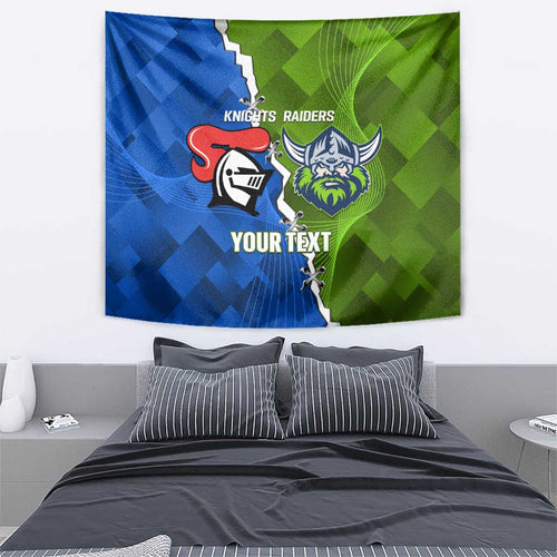 Custom Raiders And Knights Tapestry Together Dynamic Style